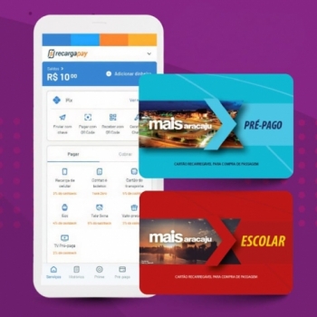PASSAGEIROS DO TRANSPORTE P�BLICO PODEM REALIZAR RECARGA ONLINE DO MAIS ARACAJU DURANTE A VIAGEM SEM TAXA ADICIONAL